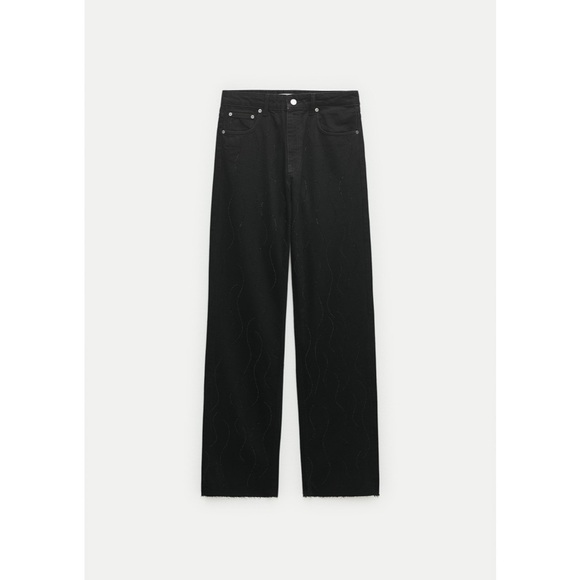 NWT Zara Rhinestone Jeans - Picture 8 of 11
